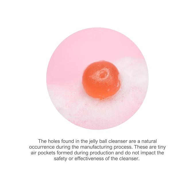 Naisture Bebare Jelly Ball Duo (2pc): Daily Face Wash Korean Skin Care Cleanser in Peachy Pink and Fresh Aqua