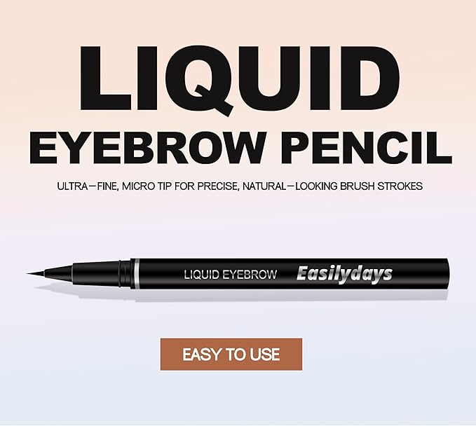 Ultra-Fine Liquid Eyeliner & Eyebrow Pencil, 2 In 1high-Pigmented Multifunctional Wild Water Eyebrow Pencil, Felt-Tip Quick Drying Waterproof Eye Liner Pen Women Perfect Eye Makeup (04)