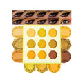 Yellow Gold Matte Shimmer Eyeshadow Palette, 9 Color High Pigment Blendable Long-Lasting Travel Size Eye Shadow Makeup for Older Women, Sombras para ojos, Daily Looks, Vegan & Cruelty-Free 04#
