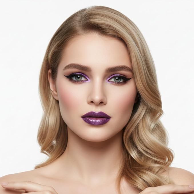 waterproof eyeliner metallic satin finish liquid eye liner pencil colorful high pigmented shimmer Purple