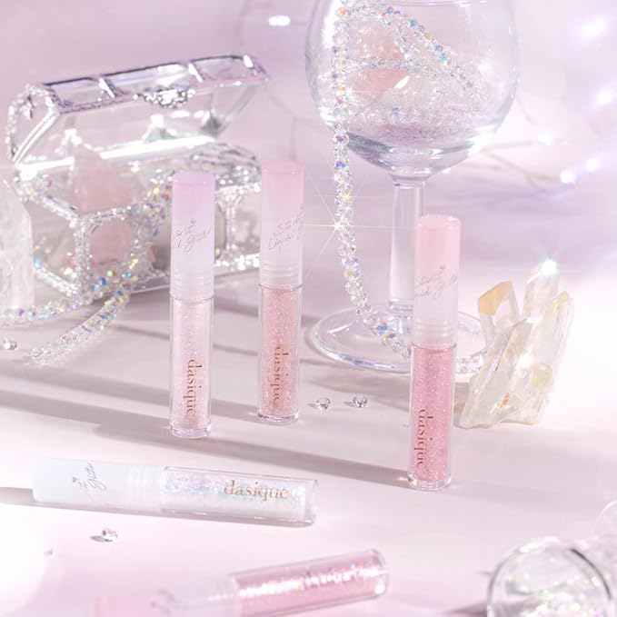 dasique Starlit Jewel Liquid Glitter (06 Pink Crystal) | Twinkle Glitter Shadow | Korean Makeup | Shimmer Eye Make Up | Eyeshadow Eyeliner | Long lasting | Multi use | Quick drying