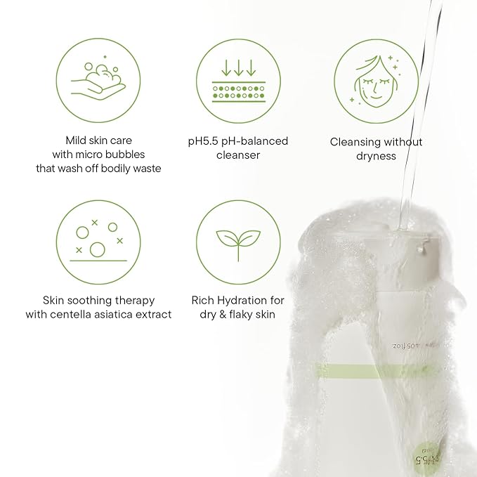IUNIK Centella Mild Cleansing Foam – Centella Asiatica & BHA pH-Balancing Gentle Facial Cleanser for Soothing & Moisture Care, Korean Skincare for Oily, Dry & Sensitive Skin, 120ml / 4.05 fl oz