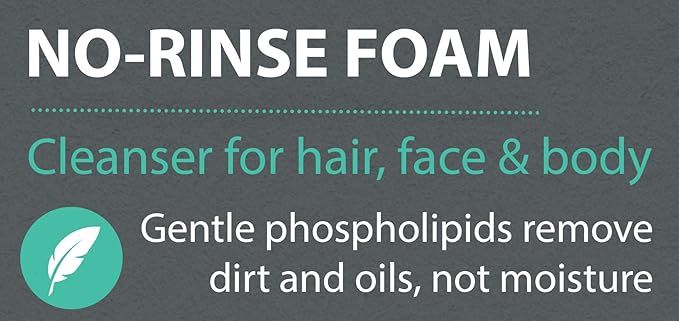 Medline Remedy Clinical No-Rinse Foam Cleanser,Vanilla Scent,No Rinse Shampoo & Body Cleanser for Sensitive Skin,Hydrating,Paraben and Sulfate Free,For Face,Body,and Hair,All Ages, 8 fl oz (Pack of 2)