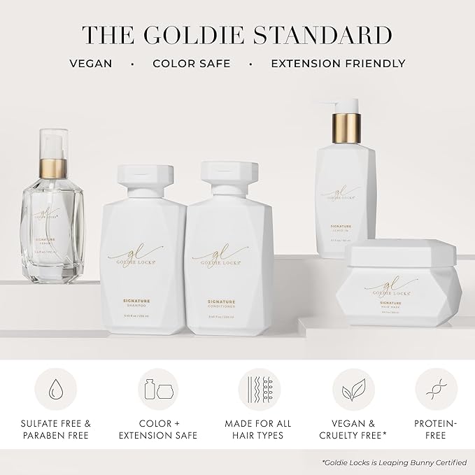 Goldie Locks Travel Size Ultra Hydrating Conditioner - 3.4 fl oz - Moisturizes Frizz and Split Ends - Sulfate Free - Safe for Extensions and Color-Treated Hair - Protein-Free