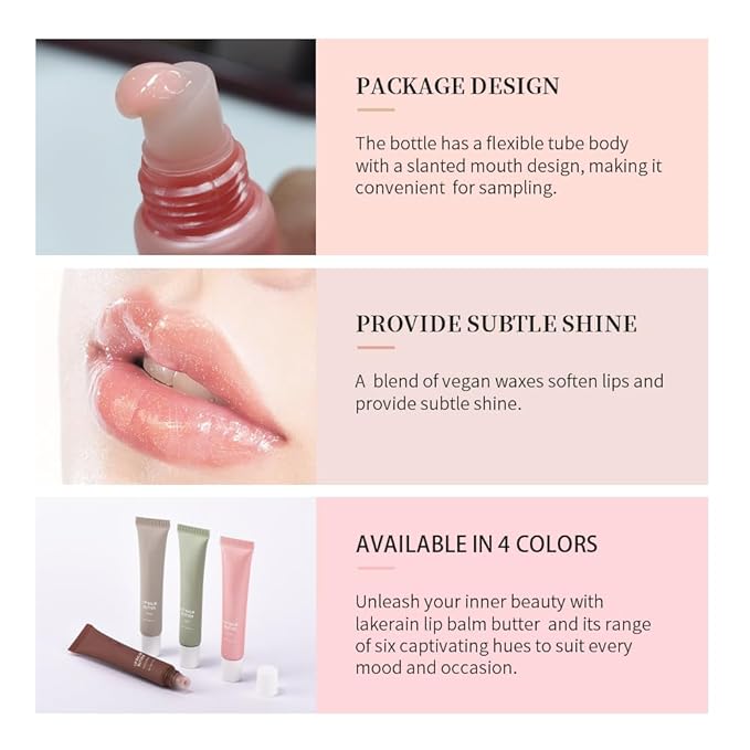 Summer Butter Lip Balm, Moisturizing Hydrating Natural Lip Care, Rich in Nutrients for Soft Smooth Lips (Vanilla)