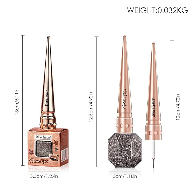 MODIDSTU12 Colors Glitter Eyeliner, Waterproof Sparkle Liquid Eyeliner Pen, Diamond Shine Festival Makeup, Long-Lasting Shimmer Eye Liner for Party, Wedding set (11)