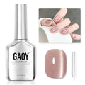 GAOY Glassy Cat Eye Gel Nail Polish, 16ml Glitter Holographic Nail Polish with Magnet, Reflective Translucent UV Gel, 2062 Pale Blush