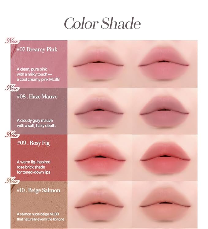Heart Percent Dote On Mood Lineproof Lip Pencil, 12hr Long-Lasting Fixing & Smooth Drawing Creamy Lip Crayon Multi-Use Lipliner Retractable Overlip Line Color 0.8g (07. Dreamy Pink)