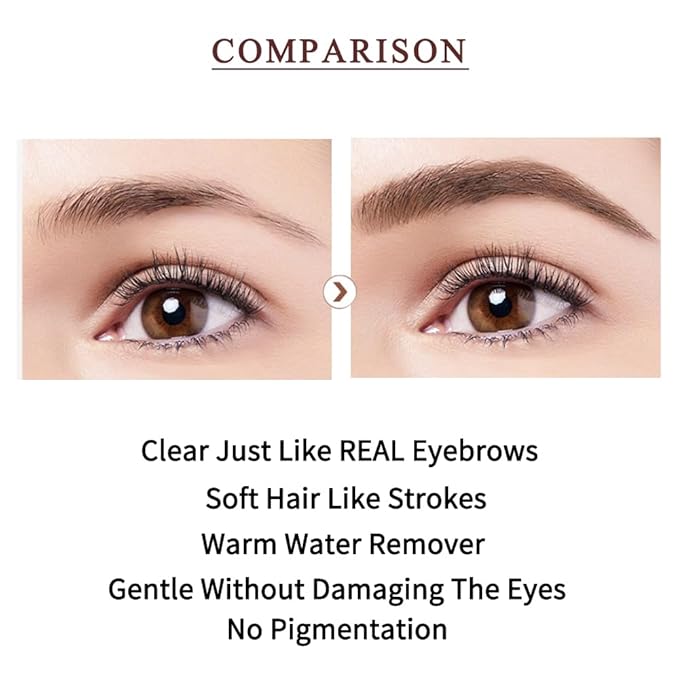 Waterproof Eyebrow Pen for Women - Microblading Tattoo Eye Brow Pencil, Long Lasting All Day, Creates Natural Looking (Auburn - 2 PCS)