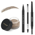 LAVONE Eyebrow Stamp Pencil Kit for Eyebrows Makeup, with Waterproof Eyebrow Pencil, Eyeliner, Eyebrow Pomade, and Dual-ended Eyebrow Brush - Ash Blonde