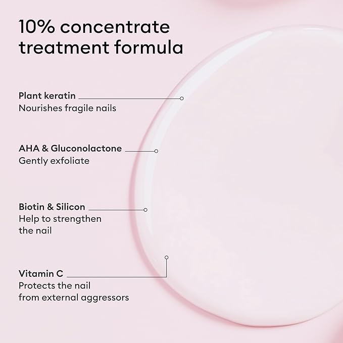 Manucurist - Keratin Clear Nail Care Serum – Nail Strengthener for Damaged Nails, Lightweight Fast-Absorbing Formula, Glossy Finish, Plant-Based Keratin, Biotin & Vitamin C, Nail Hardener Effect