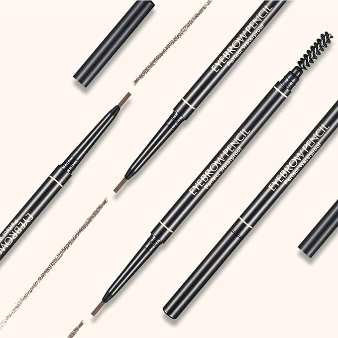 FÓLKI COSMETIC-Eyebrow Retractable Definer Pencil, Micro Brow Pencil, Precise Eyebrow Pencil,Long Lasting Eye Brow Pencil for Soft Textured Natural Daily Look Eyebrow Makeup (03#Medium Curry)