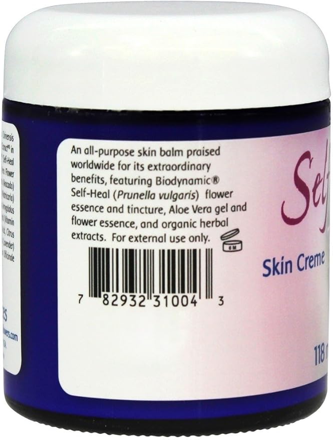 Flower Essence Services Self-Heal Cream Jar, 4 Ounce