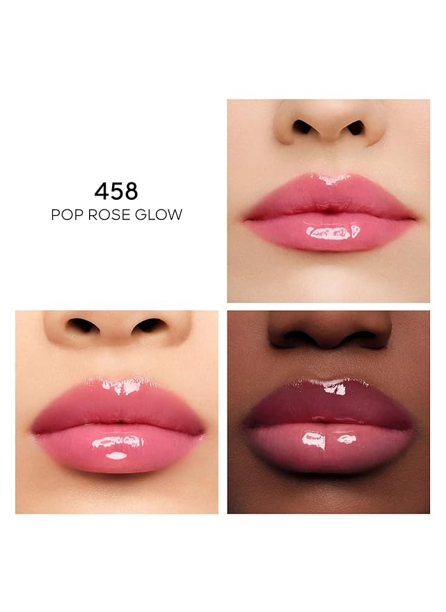 Kiss Kiss Bee Glow Oil - 458 Rose Glow by Guerlain for Women - 0.3 oz Lip Oil