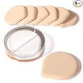 MOHOPE 8Pcs Air Cushion Makeup Puffs for Foundation with Portable Box, No Latex Blending Sponge for Liquid, Cream, Foundation and Powder, Teardrop Powder Puff, Honey Beige