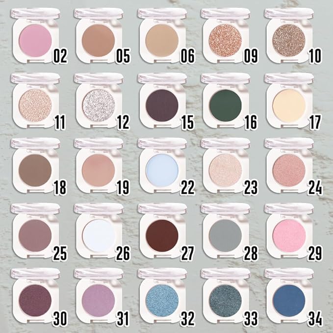 WanTuoluo Smoky Gray Matte Eyeshadow Palette for Women, Single Monochrome Eye Shadow Makeup, Shiny Pressed Powder, Blendable Natural sombras para ojos, Holographic,Vegan,Travel -28