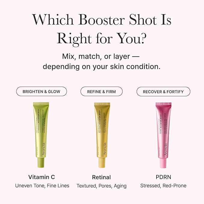 Arencia PDRN Booster Shot Serum, Rosy-PDRN & Peptides for Glowy, Healthy Skin, 30ml/1.01 fl oz
