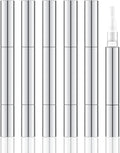 3ml Empty Nail Oil Pen with Brush, Twist Pen for Tooth Whitening, Gel Lip Gloss Container, Eyelash Growth Liquid Tube(Silver, 6PCS)