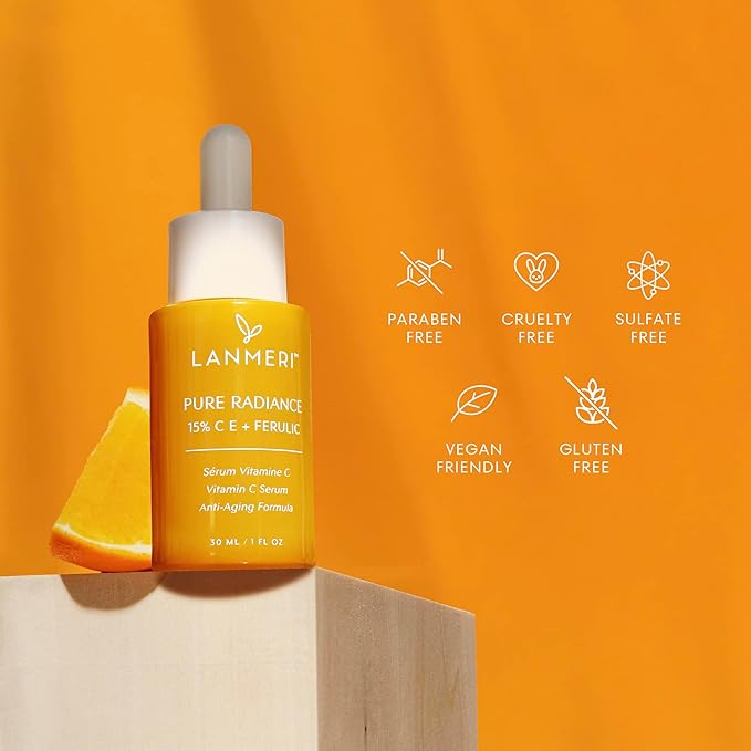 Lanmeri Ceuticals 15% Vitamin C + E + Ferulic Serum: Advanced Antioxidant Defense Formula with 1% Vitamin E & 0.5% Ferulic Acid – High-Stability Vitamin C Serum (1 Fl Oz (Pack of 2), Vitamin C)