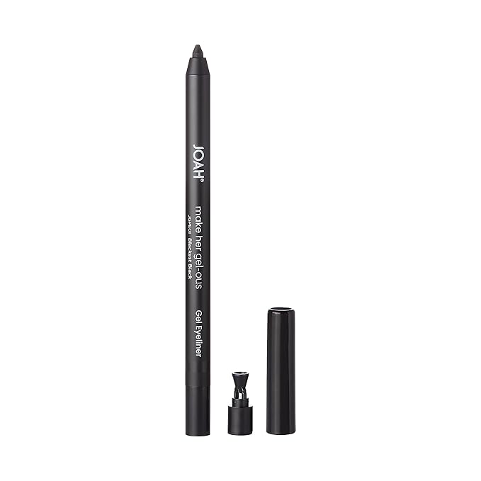 JOAH Smooth Gel Eyeliner Pencil 0.02 oz – Waterproof, Smudge-Proof Long-Lasting Eye Liner with Built-in Sharpener, Silky Glide Gel Formula for Precise Lines & Bold Definition. Enriched with Biotin
