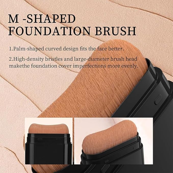 Foundation Stick, Concealer Stick SPF 50+, Waterproof Concealer Foundation Stick, Full Coverage Foundation, Sunscreen Foundation, Tattoo Cover Up Makeup (02# WHEAT)
