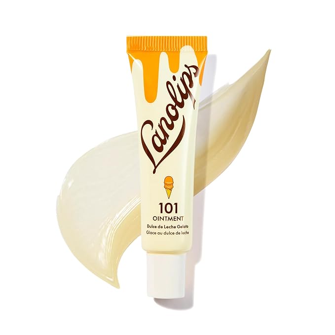 Lanolin 101 Multipurpose Ointment - Lanolin Lip Balm & Healing Ointment for Skin Barrier Repair - Moisturizer for Dry Lips, Cuticles & Elbows - No Petroleum Formula - Dulce de Leche (0.35 oz)