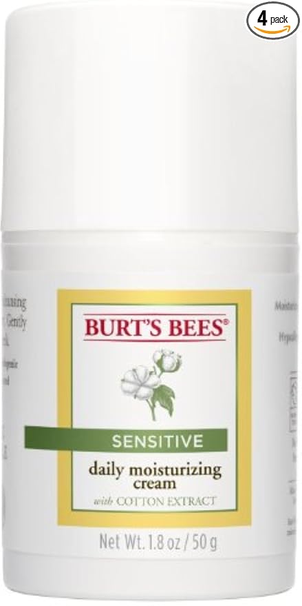 Burt's Bees Sensitive Daily Moisturizing Cream 1.8 oz (Pack of 4)
