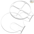 2 Pcs Handheld Acrylic Makeup Palette, Foundation Mixing Palette Nail Art Manicure Tray Clear Cosmetic Mixing Tray Apply for Foundation Eye Shadow Lipsticks Blending