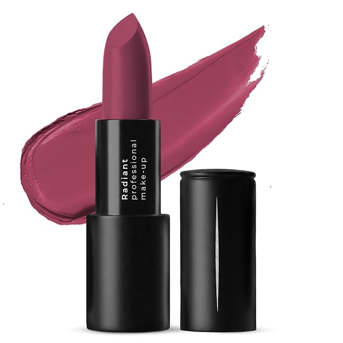 Radiant Professional Matte Lipstick for Women – Long Lasting Lipstick with Vitamin E, Hyaluronic Acid & UV Protection (UVA/UVB) – Advanced Care & Ultra Moisturizing Lip Stick – 210 SAGRIA