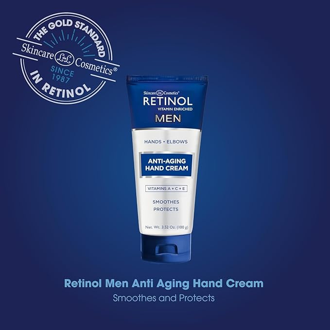 LIVAURA Retinol Anti-Aging Hand Cream – The Original Retinol Brand For Younger Looking Hands –Rich, Velvety Hand Cream Conditions & Protects Skin, Nails & Cuticles (Men's)