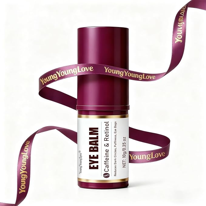 Caffeine & Retinol Eye Stick with Niacinamide for Dark Circles, Puffiness & Eye Bags, Under Eye Cream Stick for Anti-Aging, Moisturizing & Firming, Reduces Fine Lines for Day & Night Use, 0.35oz