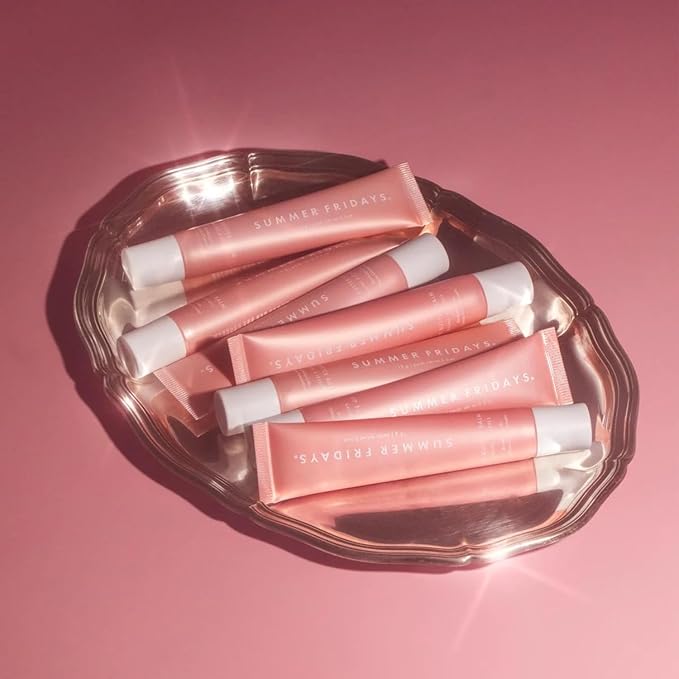 Summer Fridays Tinted Lip Butter Balm - Conditioning Vegan Lip Balm for Instant Moisture, Shine & Hydration - Softening & Soothing Skincare - Birthday Cake (.5 Oz)
