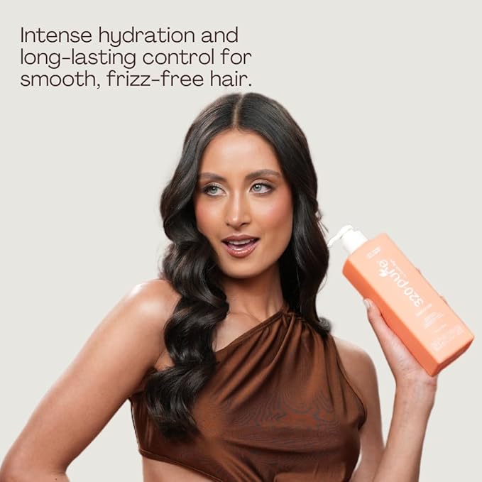 Rev320 320Pure Smoothie Leave In Conditioner 8oz, Sulfate Free, Color Safe & Lightweight Formula, Deep Repair Moisturizing Detangler for Frizzy, Curly, Thick, Wavy, Dry & Damaged Hair