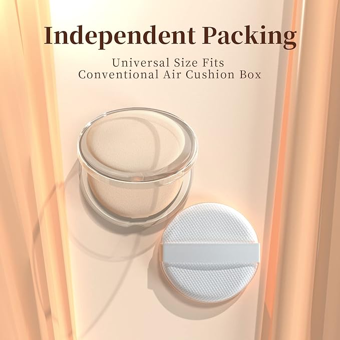 MOHOPE 8Pcs Air Cushion Makeup Puffs for Foundation with Portable Box, No Latex Blending Sponge for Liquid, Cream, Foundation and Powder, Teardrop Powder Puff, Grass