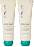 dearcloud Rescue Butter Foot Cream – Cracked Heel Repair Cream with Shea Butter, Urea, Peppermint Oil & Allantoin – Korean Foot Cream - 3 fl oz (Fresh Peppermint) (Pack of 2)