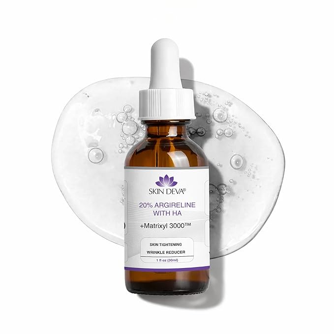SKIN DEVA 20% Argireline Serum with Matrixyl 3000 Pure Hyaluronic Acid Serum For Face Deep Wrinkle Reducer Anti Aging Tones Skin and Stimulates Collagen Peptides Serum For Face - Pack of 2