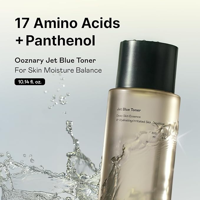 Jet Blue Toner with Panthenol, Hydrating and Soothing Toner for FaceㅣKorean Essence Skin Care 10.14 fl. oz | 300 ml
