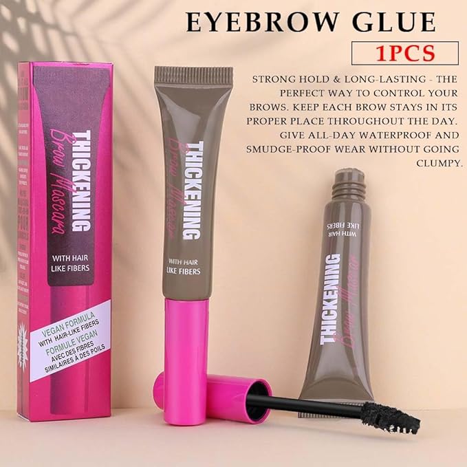 Tinted Thickening Brow Mascara,Tinted Eyebrow Gel,Waterproof, Transfer-proof, Brush to Fill in Eyebrows and Cover Gray Hairs - Cruelty Free - Light Medium Brown (1pc 05 Cool Ash Brown)