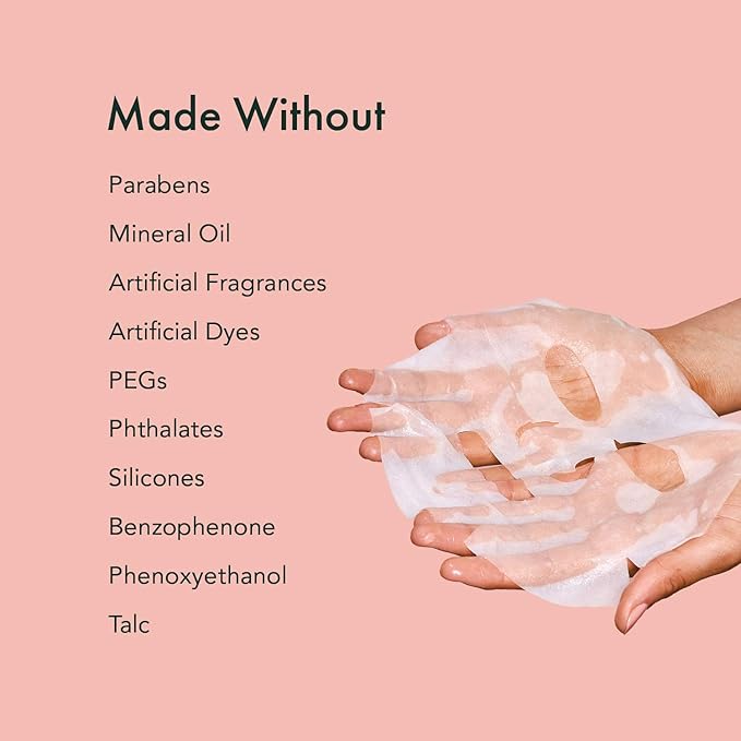 Rael Face Mask Skin Care, Collagen Face Masks - Bamboo Facial Sheet Mask, Korean Skincare, with Collagen Essence and Fruit Extracts, Nourishing and Hydrating, All Skin Types (Collagen, 5 Sheets)