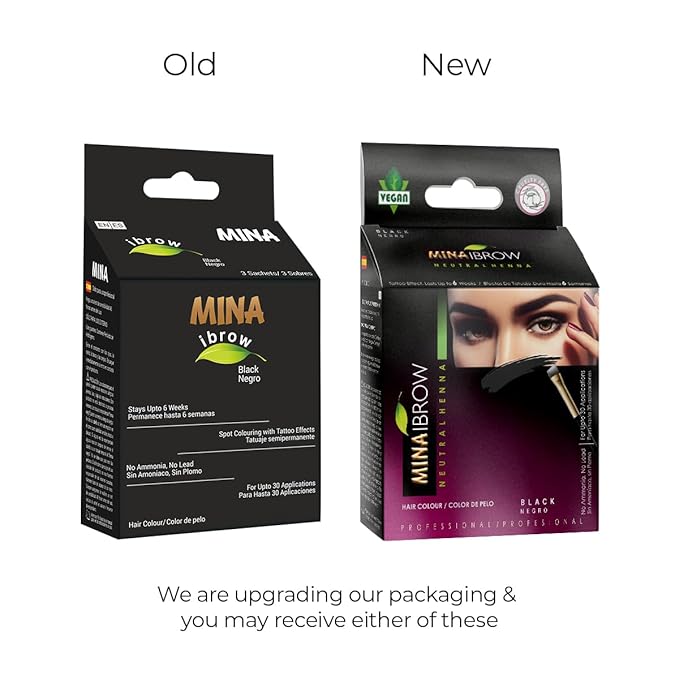 MinaiBrow Black Natural Spot Coloring Powder with Stain Remover | Smudge Proof Instant Brow Dye, 100% Gray Coverage