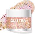 LANGMANNI Holographic Body Glitter Gel for Body, Face, Hair and Lip.Color Changing Glitter Gel Under Light. Vegan & Cruelty Free-1.35 oz (6# Dreamy Galaxy)