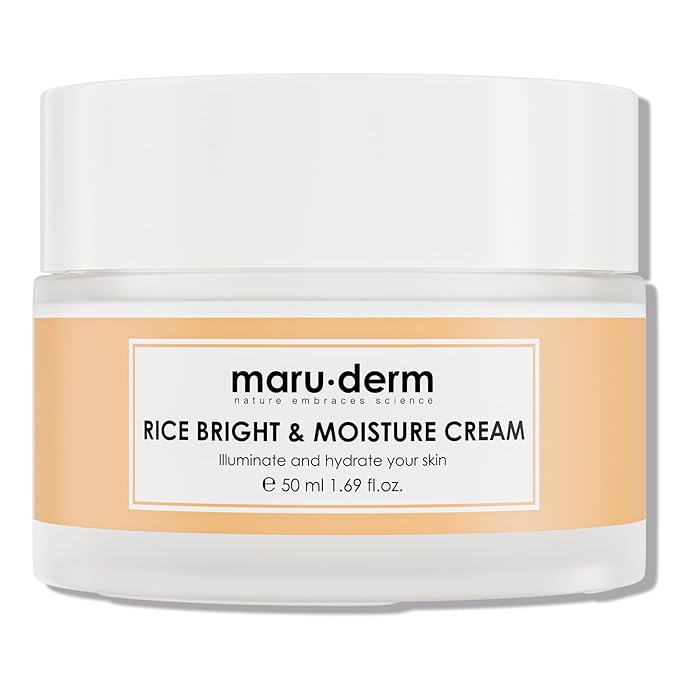 Maruderm Rice Moisturising & Glow Cream - Daily Face Care with Rice Extract | Nourishing & Brightening Face Cream for Radiant Skin, 50 ml (1.69 fl oz)