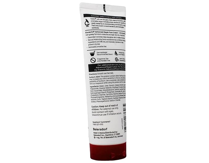 Eucerin Intensive Repair Foot Creme 3 Oz (Pack of 2)