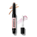 Morphe Mixed Signals Dual-Ended Eyeshadow Stick - Cream Eyeshadow Pigment & Chrome Liquid Flakes for Bold, Layered Eye Makeup Looks - Lover/Fighter (0.028 oz)