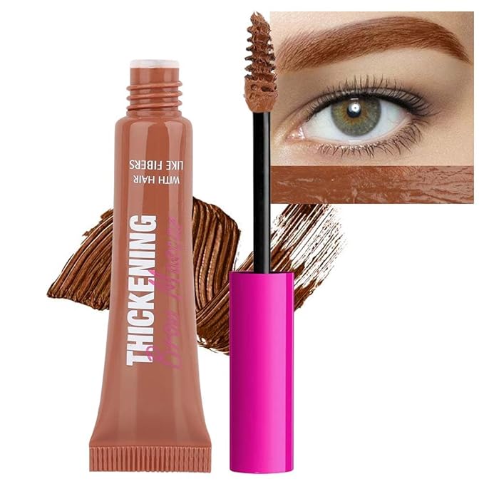 Tinted Thickening Brow Mascara,Tinted Eyebrow Gel, Waterproof, Transfer-proof, Brush to Fill in Eyebrows and Cover Gray Hairs - Cruelty Free (1pc 04 Rich Auburn)