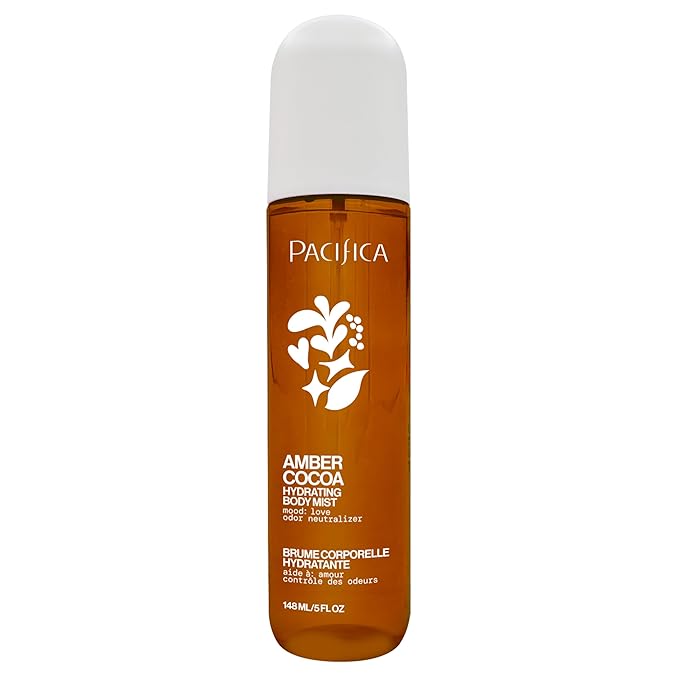 Pacifica Amber Cocoa Gourmand Body Mist for Women – Warm Vanilla Coffee Cocoa Fragrance Spray, Hydrating, Odor Neutralizing, Vegan & Cruelty-Free, Phthalate-Free, 5 oz