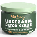 Armpit Detox Scrub 8.8 oz with Peppermint, Aloe Vera and Walnut Shell Powder, Underarm Scrub Helps on Removing Odor, Deep Cleanse & Exfoliating, also for Legs, Knee, Feet, Hands Whole Body