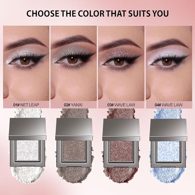 Matte Neutral Single Eye Shadow Palettes Eye Makeup, Taupe Glitter Cream Eyeshadow Palette Makeup, High Pigment Waterproof Nudes Eye Shadow Palettes, For Older Women (02#, Pack of 1)