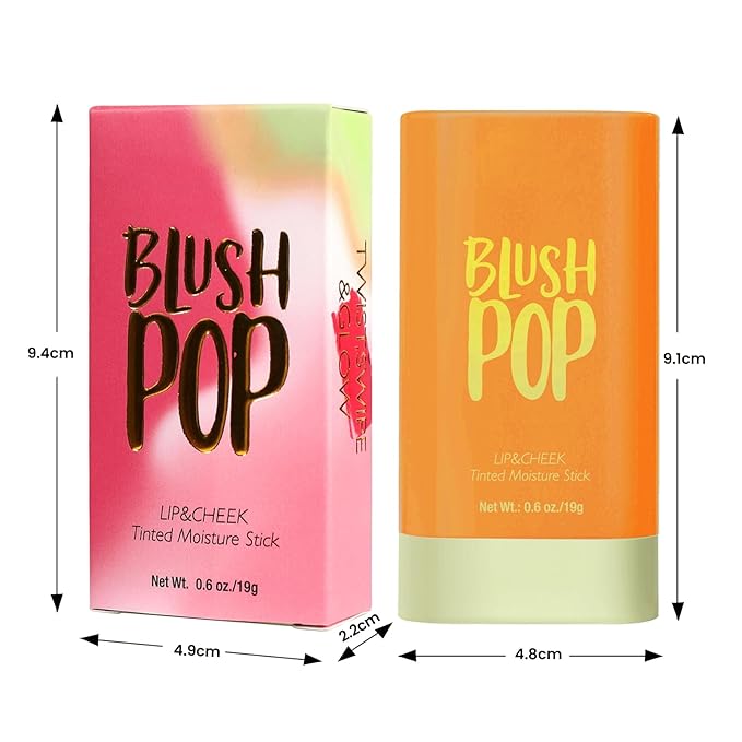 Highlighter Makeup Stick - Blush Highlighters Makeup Stick for Face & Body, Natural Silky Shimmer Highlight, Bendable Long Lasting Cream Korean Highlighter (Cherry Red)