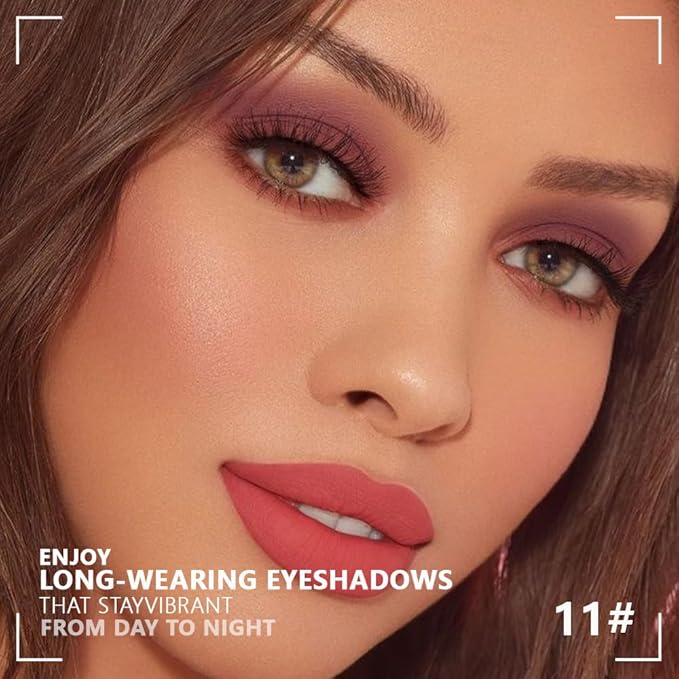 4 Colors Champagne Cream Shimmer Eyeshadow Palette, Dusty Pink Rose Gold Dark Brown Quads, Highly Pigmented Waterproof, Natural Everyday Makeup for Women, sombras de ojos, Vegan & Cruelty-Free